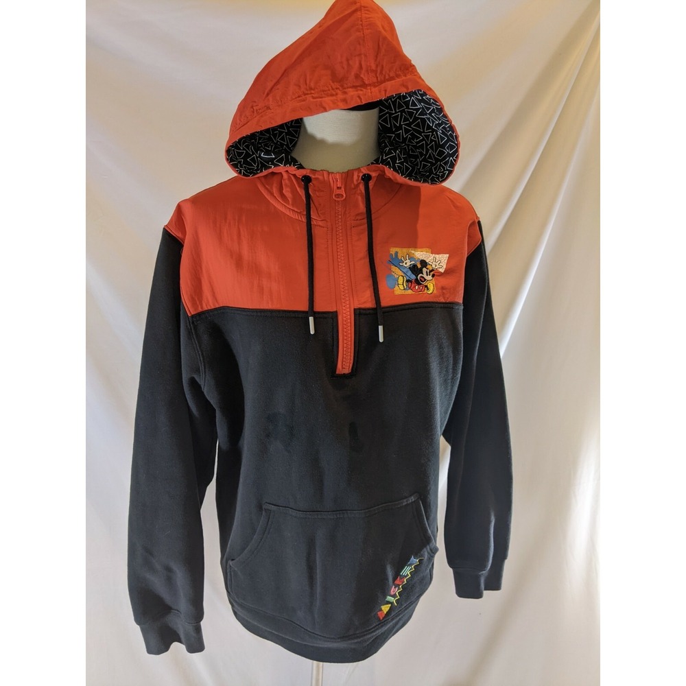 Vintage Mickey Mouse Hooded Sweatshirt Size Medium Disney Parks